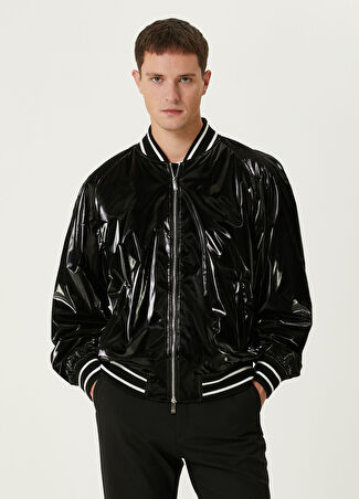 Mcqueen Erkek Siyah Oversized Bomber Mont 48 It