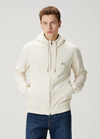 Dolce&gabbana Erkek Kırık Beyaz Kapüşonlu Logo Detaylı Sweatshirt 50 It -1