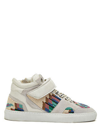 Zadig&voltaire Kadın Beyaz Boncuk İşlemeli Deri Sneaker 39