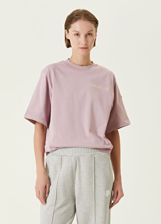 Moncler Grenoble Kadın Logolu T-Shirt Mor Xs