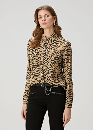 Zadig&voltaire Kadın Bej Desenli Gömlek Xs