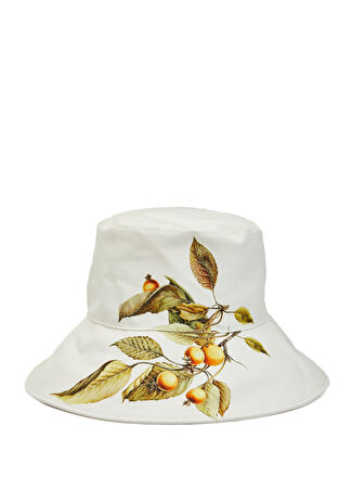 Ferragamo Kadın Beyaz Bucket Şapka 57