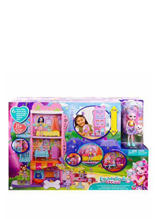 Enchantimals Kız Çocuk Şehir Evi Ve Kafe Oyun Seti - 1