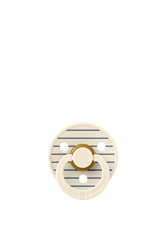 Bibs Bebek Studio Colour Pin Kauçuk Ivory /steel Emzik 6-18 Ay -1