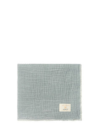 Miela Kids Bebek Marshmallow Gri Mint Müslin Battaniye 100x100 Cm -1