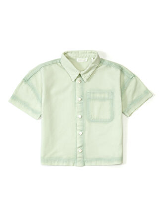 Palm Angels Kız Çocuk Mint Logo Detaylı Gömlek Pembe 14 Yaş Us