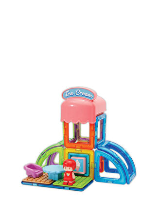 Magformers Çocuk Town Set Ice Cream Shop Mıknatıslı 22 Parça Yapı Oyuncak Seti -1