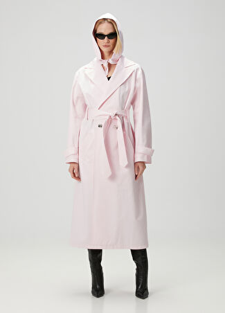 Givenchy Kadın Pembe Kapüşonlu Pardösü 36 It -1