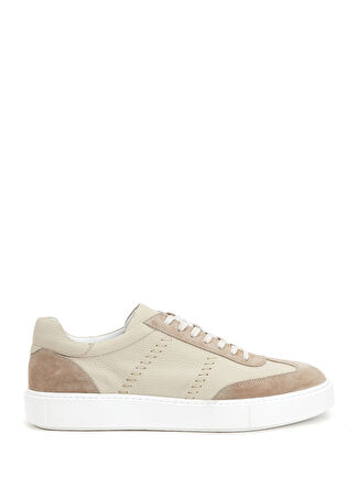 Network Erkek Bej Deri Sneaker 40
