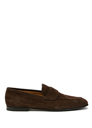 Barrett Erkek Koyu Kahverengi Süet Loafer 9.5 Uk -1