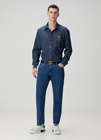 Dolce&gabbana Erkek Lacivert Jean Pantolon 46 It -1
