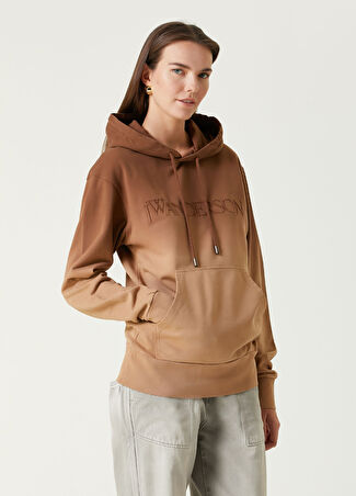 Jw Anderson Kadın Kahverengi Degrade Kapüşonlu Sweatshirt Xs