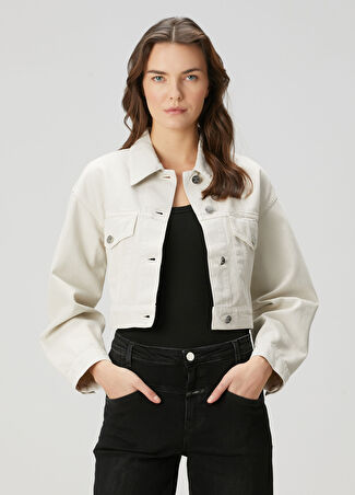 Closed Kadın Boxy Bej Denim Ceket Xs
