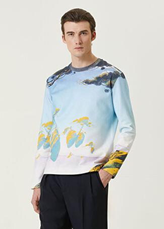 Valentino Erkek Desenli Sweatshirt Xs