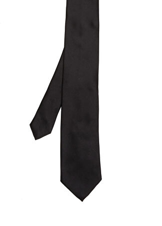 Zegna Erkek Siyah İpek Kravat