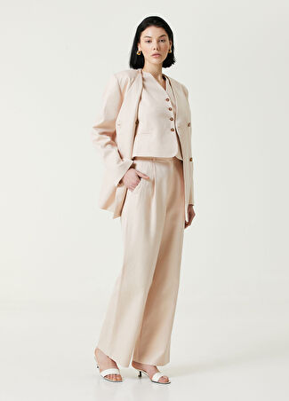 Loulou Studio Kadın Altın Rengi Wide Leg Pantolon Pembe Xs