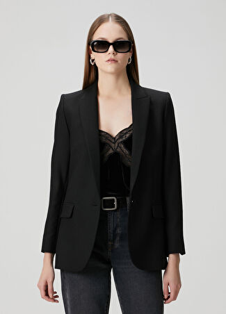 Zadig&voltaire Kadın Siyah Arkası Taşlı Sloganlı Blazer 34 It