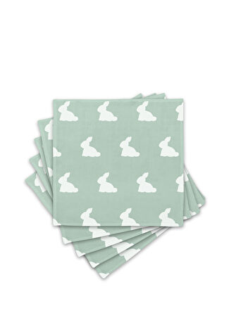 Deux Lapins Bebek Mono Lapin Matcha Green Müslin 5’li Omuz Bezi 40 X Cm Yeşil -1