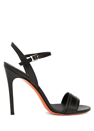 Santoni Kadın Siyah Deri Sandalet 37 Uk -1