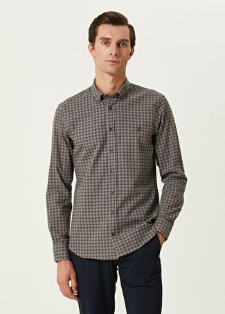 Beymen Club Club Erkek Slim Fit Kahverengi Gömlek S