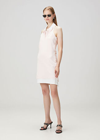 T By Alexander Wang Kadın Altın Rengi Beyaz Sırt Detaylı Mini Elbise Xs