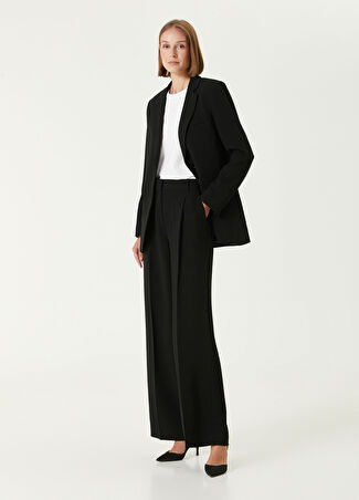 Michael Michael Kors Michael Kors Kadın Siyah Wide Leg Krep Pantolon 4 Us