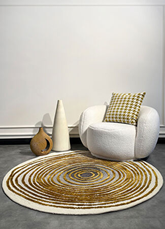 Loominology Rugs Costom Made Exculusive Yün Viscose Halı Bej -1