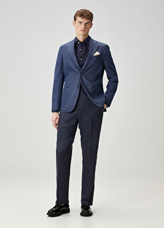 Etro Erkek Lacivert Keten Pantolon 50 It -1