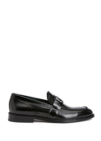 George Hogg Erkek Siyah Deri Loafer 40