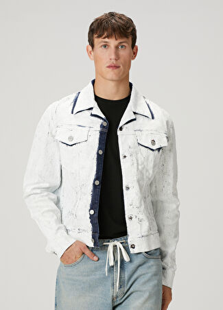 Mm6 Maison Margiela Erkek Beyaz Denim Ceket 52 It -1