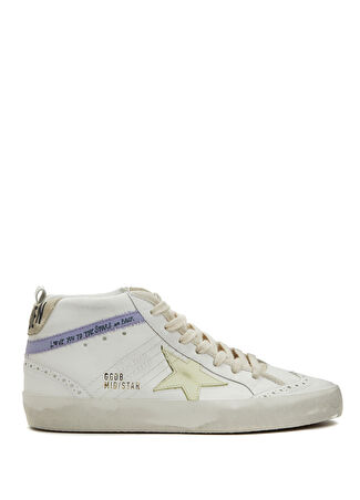 Golden Goose Kadın Mid Star Beyaz Sarı Sneaker 38