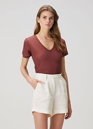 Massimo Alba Kadın Bath Bordo T-Shirt Xs