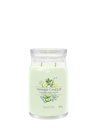 Yankee Candle Cucumber Mint Cooler Yeşil Mum 567 G -1