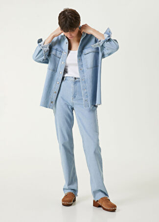 Network Kadın Açık Indigo Mavi Denim Pantolon 27