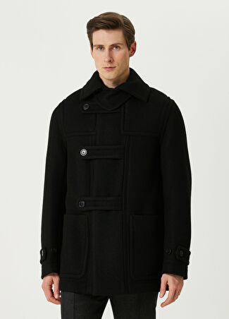 Dries Van Noten Erkek Siyah Yün Kaban M