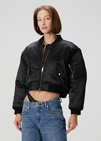 Alexander Wang Kadın Siyah Bomber Ceket L -1
