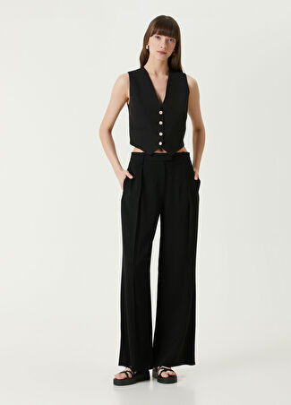 Rag&bone Kadın Bennett Siyah Krep Pantolon 8 Us