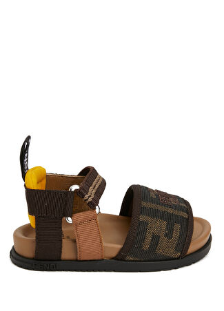 Fendi Çocuk Siyah Kahve Sandalet 19 -1