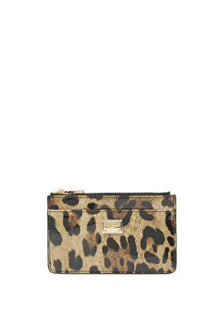 Dolce&gabbana Kadın Leopar Deri Kartlık Kahverengi -1