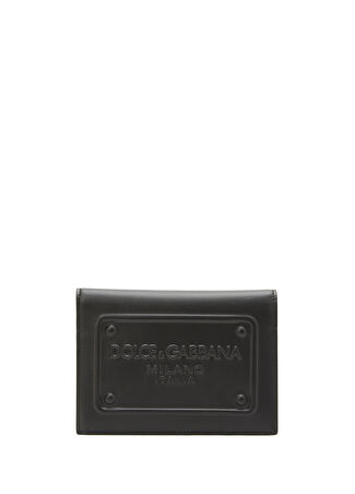 Dolce&gabbana Erkek Siyah Logolu Deri Cüzdan -1