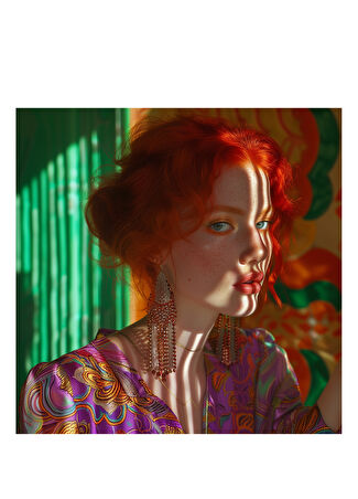 Selin Atasoy Zoe By Jean S. Partre Fine Art Baskı 70x70 Cm Çok Renkli -1