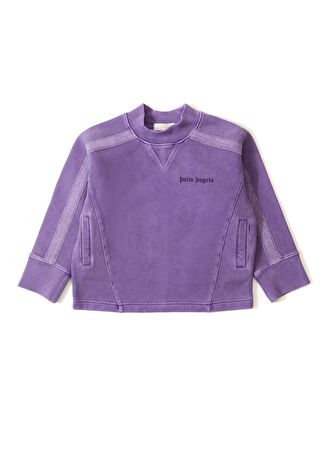 Palm Angels Kız Çocuk Mor Logolu Sweatshirt 12 Yaş
