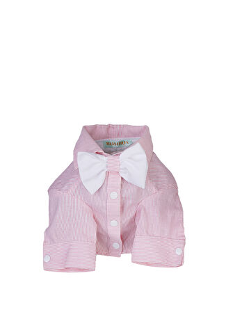 Moshiqa Splash Berry Pembe Kedi Gömleği M -1