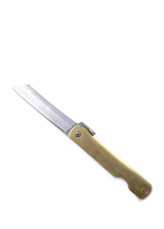 Roarcraft Pirinç Saplı El Yapımı Cep Çakısı Sarı -1