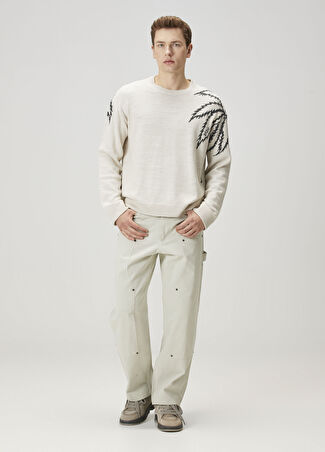 Zadig&voltaire Erkek Pery Kırık Beyaz Jean Pantolon 42 It