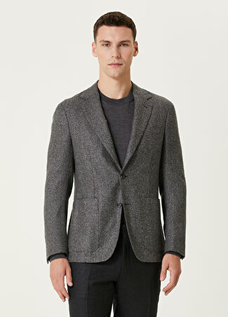 Canali Erkek Gri Yün Ceket 48 It -1