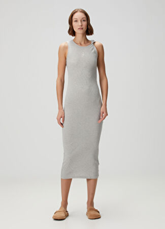 Jw Anderson Kadın Gri Midi Elbise Xs