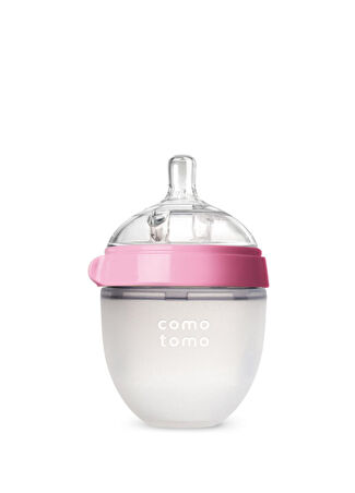 Comotomo Bebek Pembe Antikolik Silikon Yavaş Akışlı 0-3 Ay Biberon 150 Ml -1