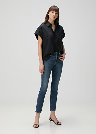 7 For All Mankind Kadın Skinny Mavi Jean Pantolon 28 It -1