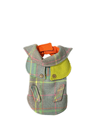 Moshiqa Tartan Gri Köpek Ceketi Xl -1